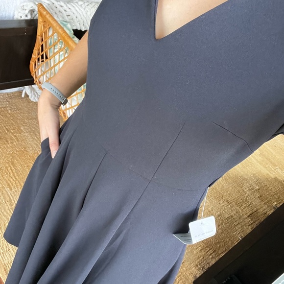 Marine navy fit and flare dress - Picture 3 of 12